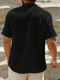 Smith™ – Elegant Summer Shirt With Stand Collar