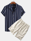 Colin™ – Striped Summer Shirt & Shorts Set
