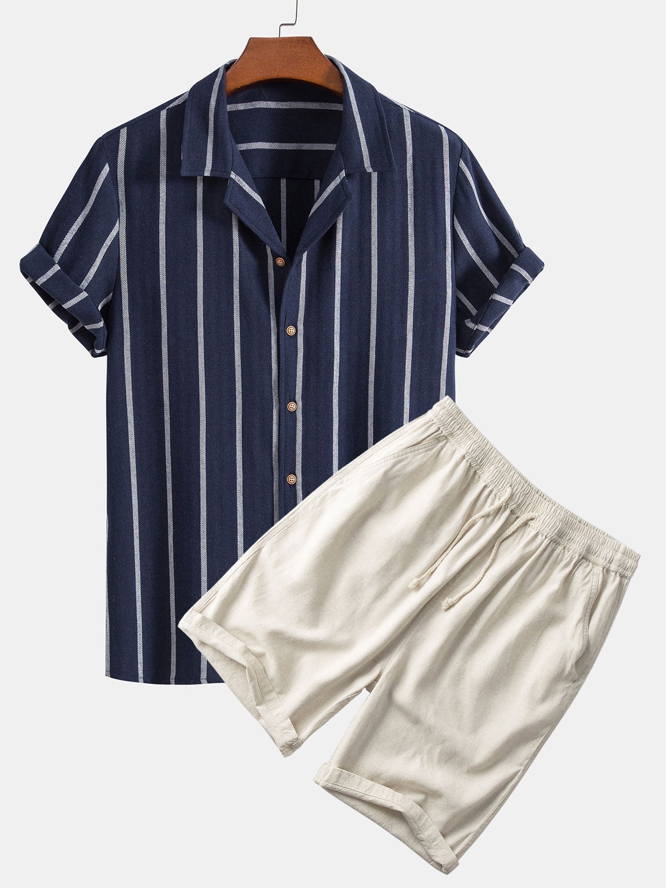 Colin™ – Striped Summer Shirt & Shorts Set