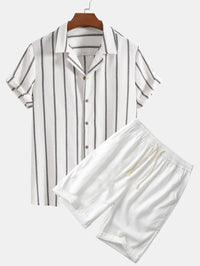 Colin™ – Striped Summer Shirt & Shorts Set