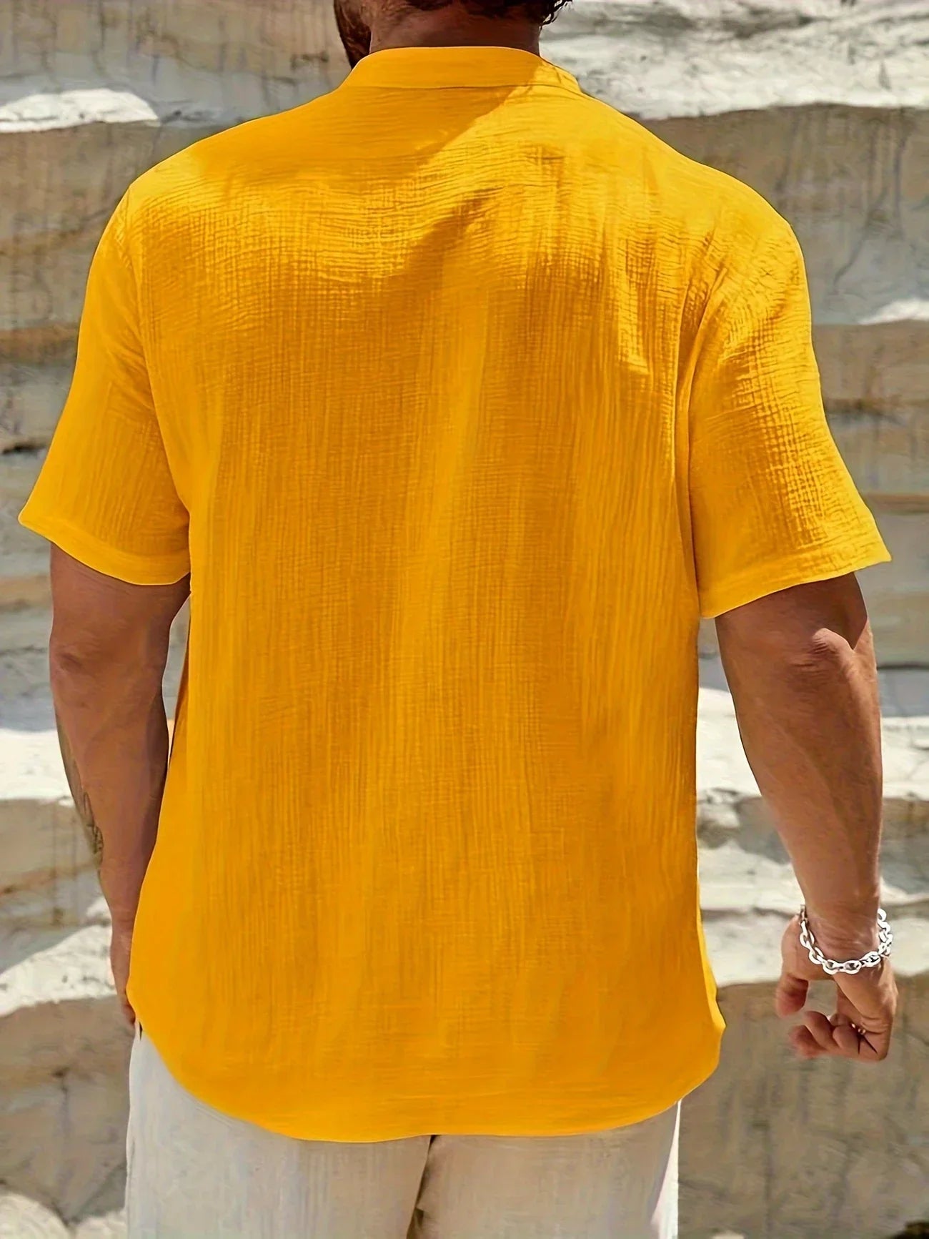 Smith™ – Elegant Summer Shirt With Stand Collar