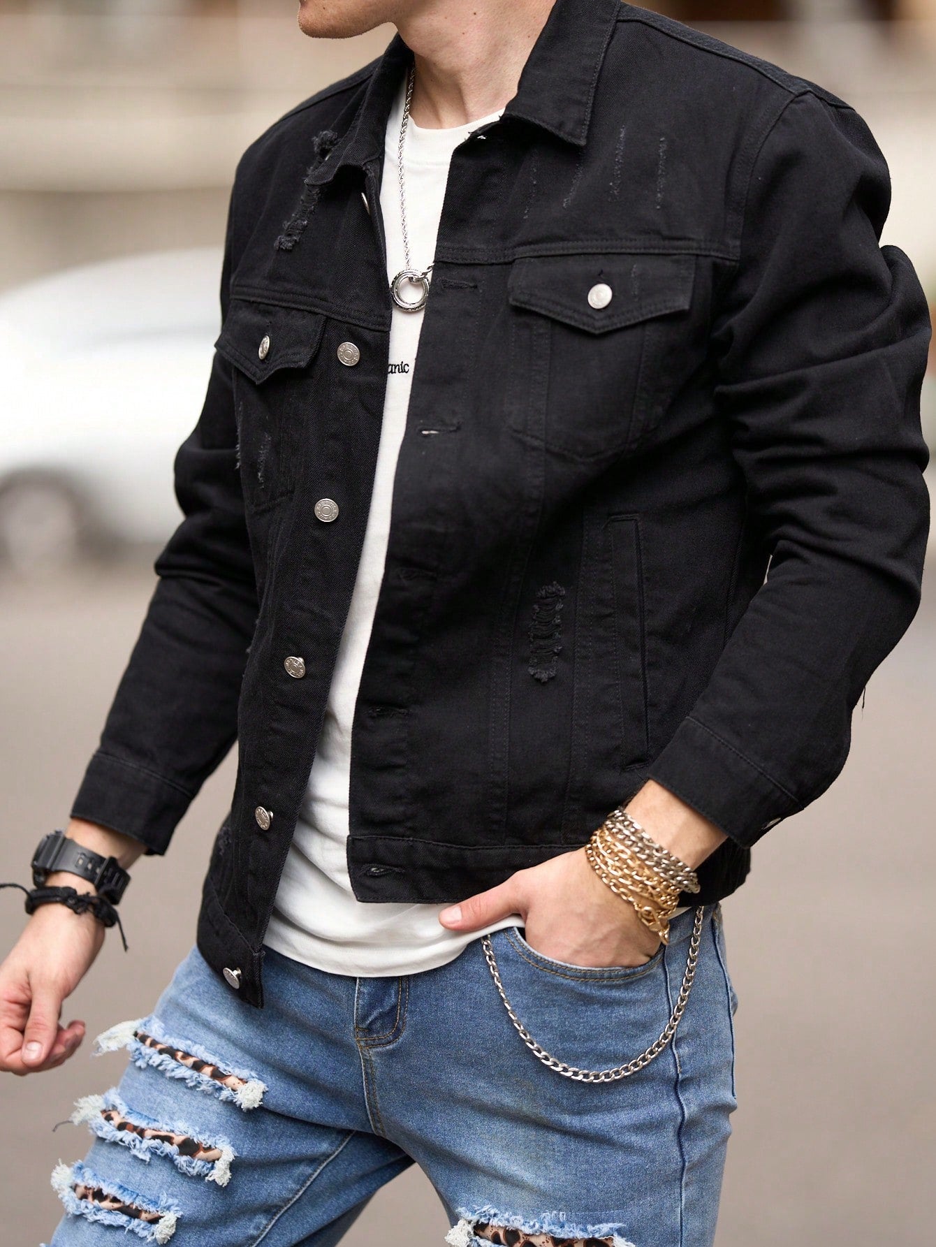 Arian™ | Distressed Denim Jacket