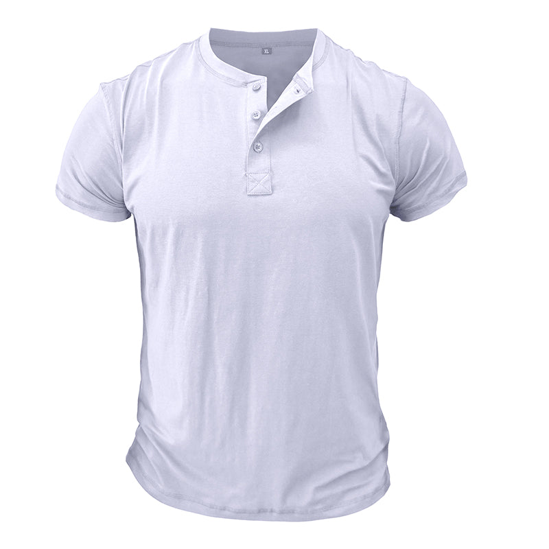 Shimon™ | Cotton Button T-Shirt