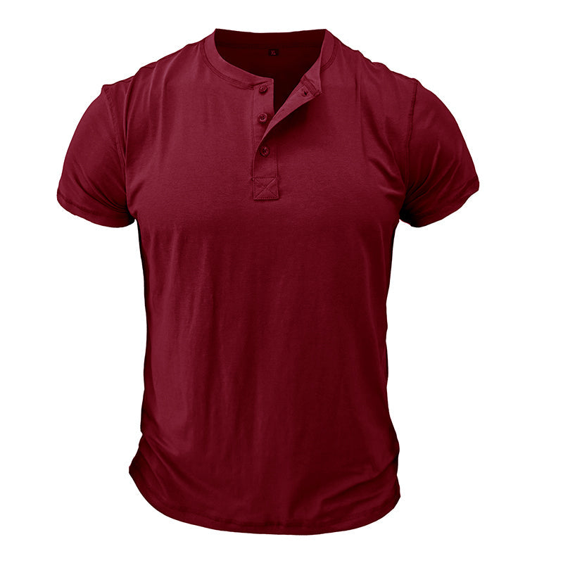 Shimon™ | Cotton Button T-Shirt
