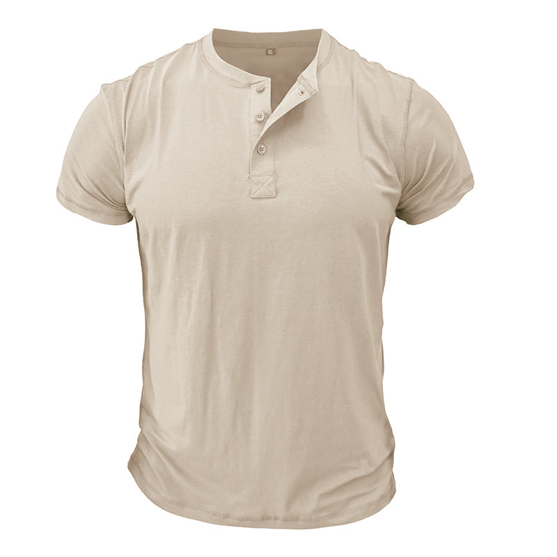 Shimon™ | Cotton Button T-Shirt