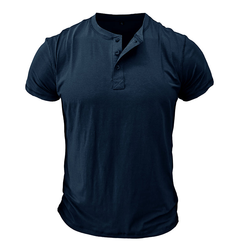 Shimon™ | Cotton Button T-Shirt