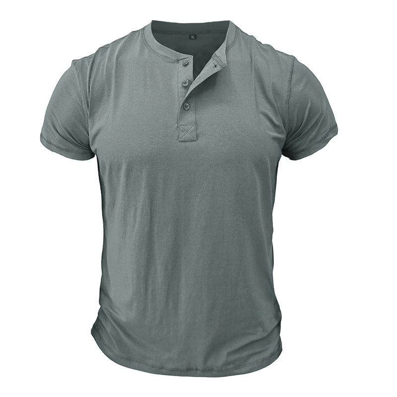 Shimon™ | Cotton Button T-Shirt