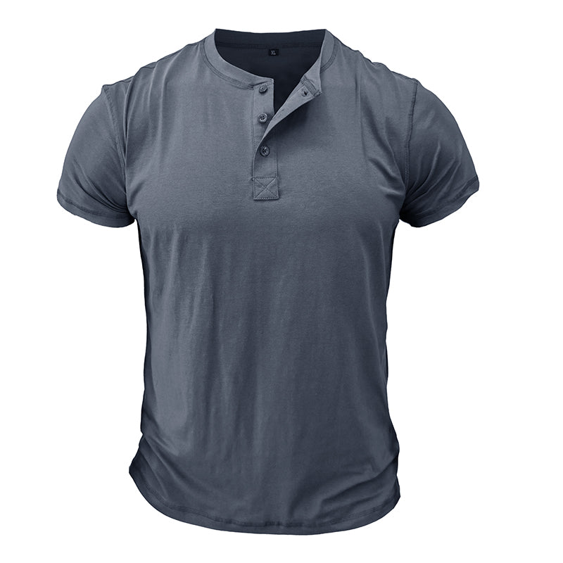 Shimon™ | Cotton Button T-Shirt