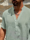 Smith™ – Elegant Summer Shirt With Stand Collar