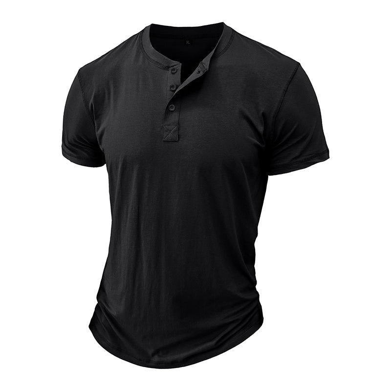 Shimon™ | Cotton Button T-Shirt