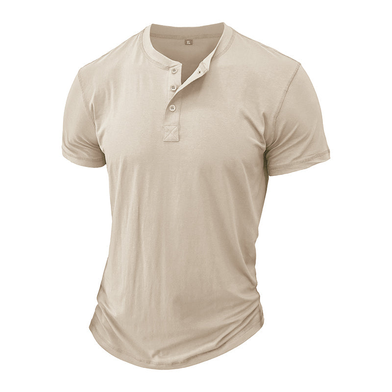 Shimon™ | Cotton Button T-Shirt