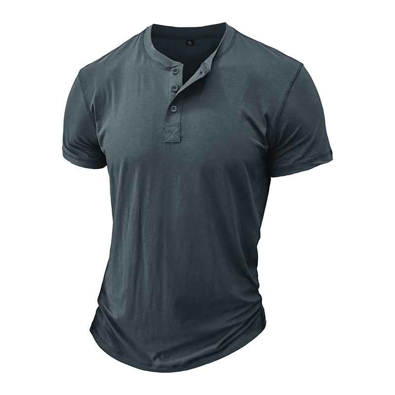 Shimon™ | Cotton Button T-Shirt