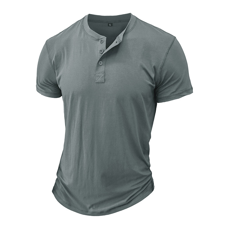 Shimon™ | Cotton Button T-Shirt
