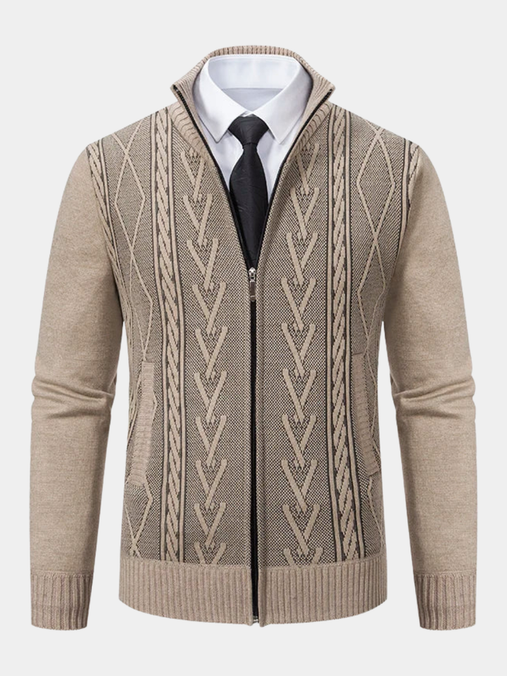 Langley™ – Cable Knit Zip Cardigan