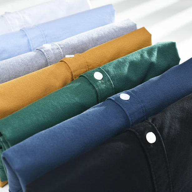 Owen™ | Stand Collar Cotton Shirt