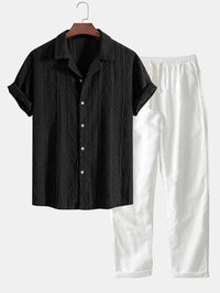 Marston™ | Jacquard Cuban Shirt & Trousers Set
