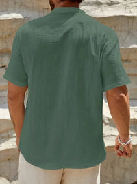 Smith™ – Elegant Summer Shirt With Stand Collar