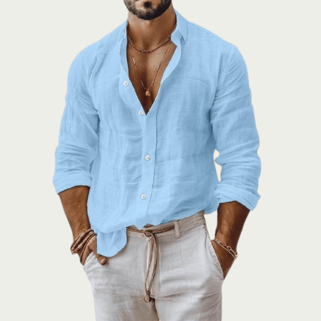 Barrett™ – Cotton Linen Long Sleeve Shirt