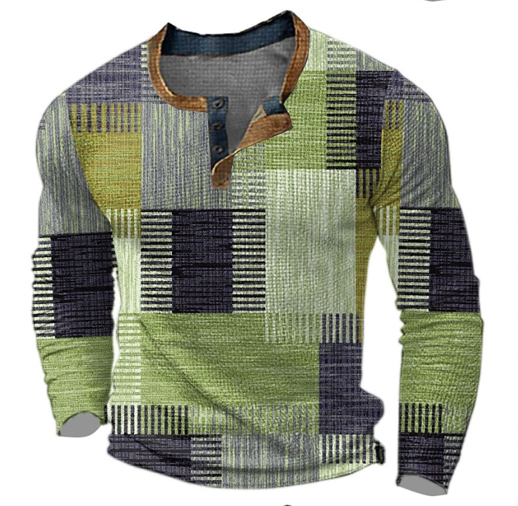 Duice™ | Sophisticated Patchwork Henley