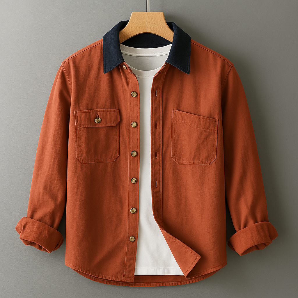 Albert™ | Contrast Collar Cotton Shirt