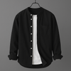 Owen™ | Stand Collar Cotton Shirt