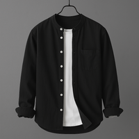Owen™ | Stand Collar Cotton Shirt
