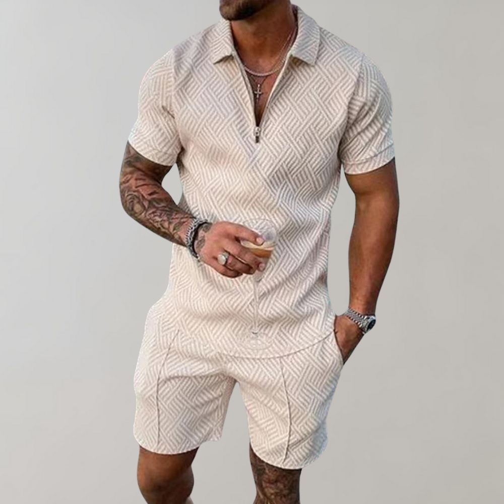 Warren™ | Zip Polo & Shorts Set