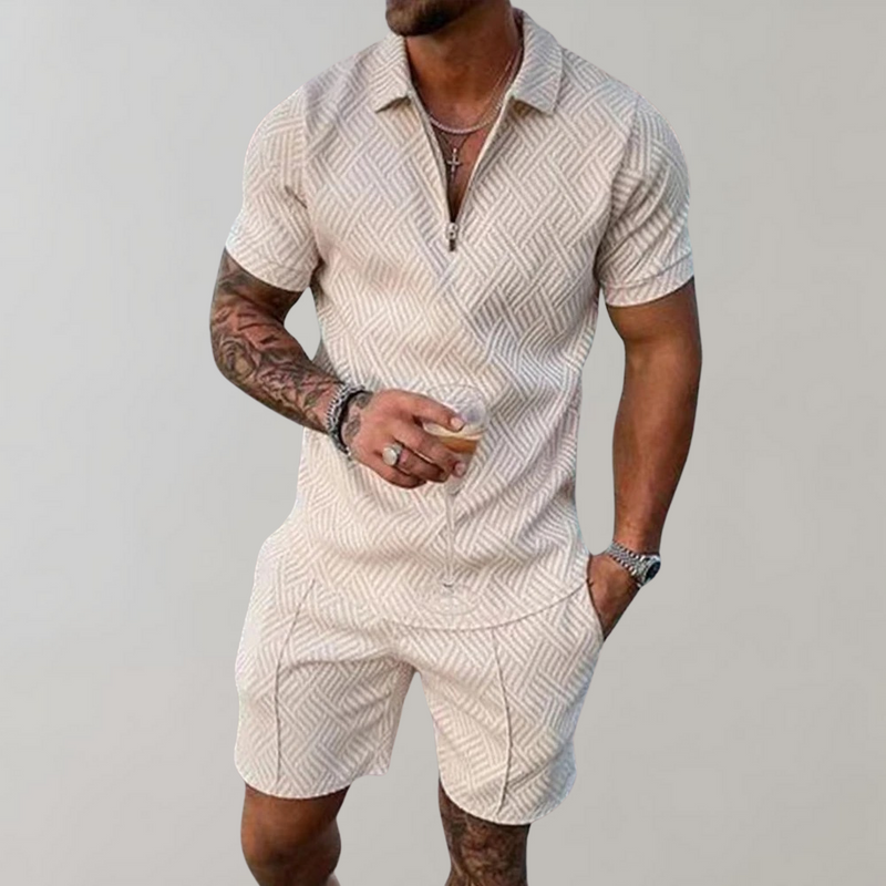 Warren™ | Zip Polo & Shorts Set
