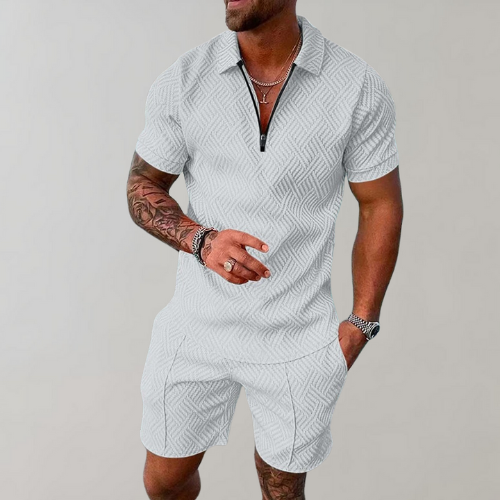 Warren™ | Zip Polo & Shorts Set