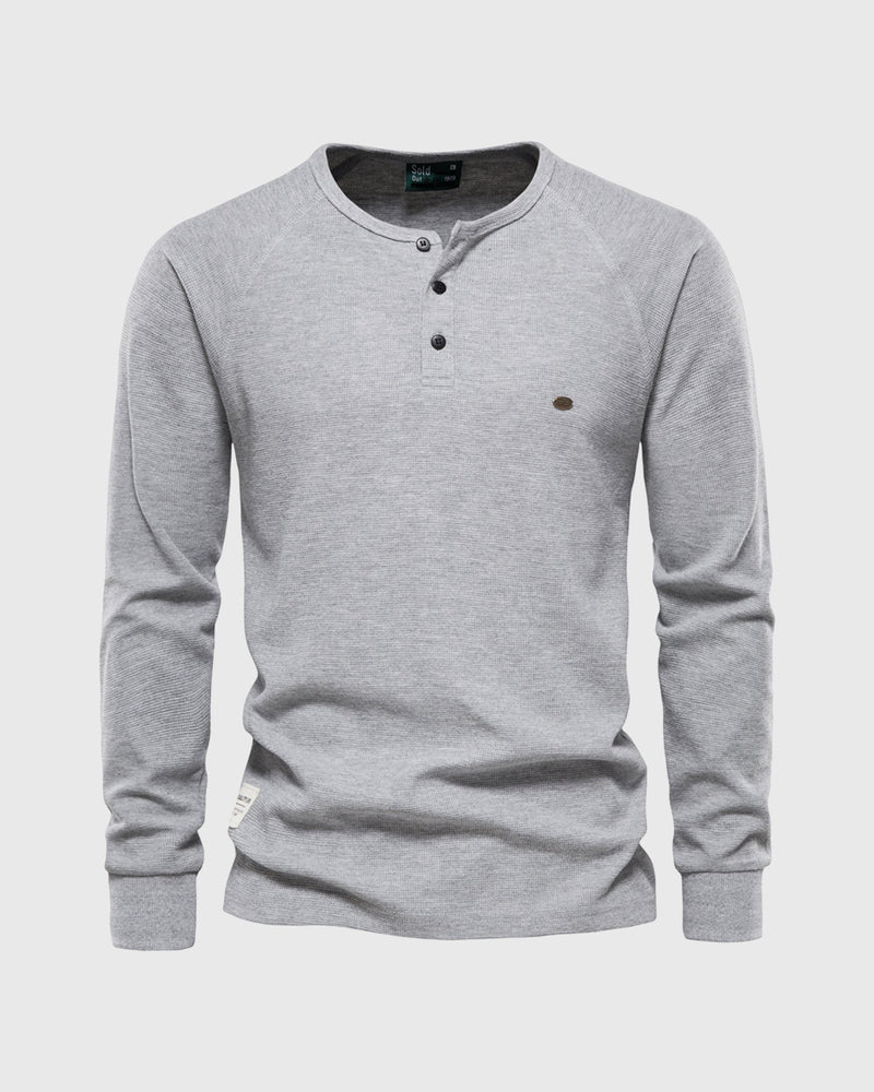 Oliver™ | Waffle Henley Long Sleeve