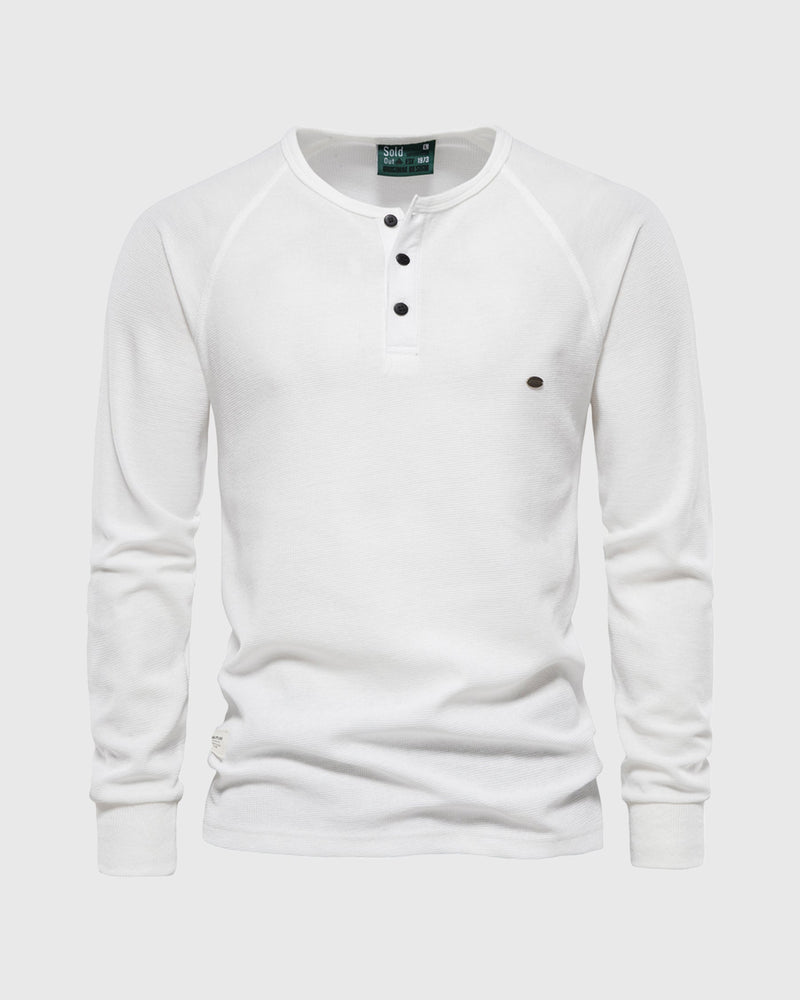 Oliver™ | Waffle Henley Long Sleeve