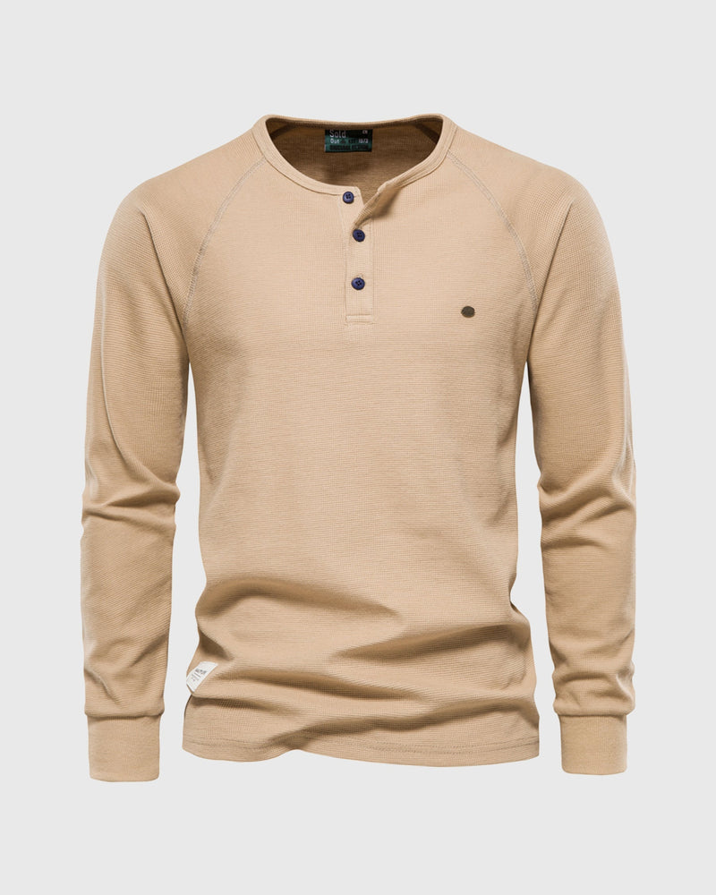 Oliver™ | Waffle Henley Long Sleeve