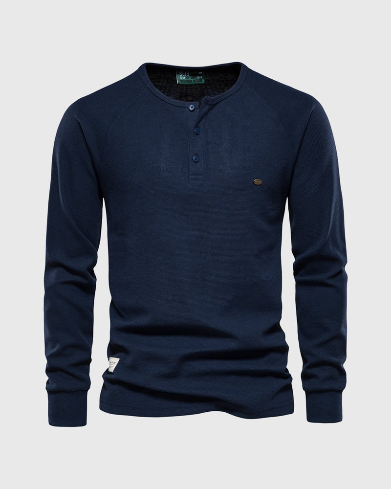Oliver™ | Waffle Henley Long Sleeve