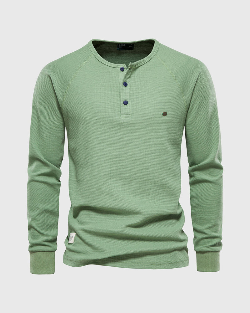 Oliver™ | Waffle Henley Long Sleeve
