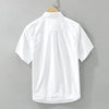 Vincent™ - Refined Stripe Short Sleeve Linen Shirt