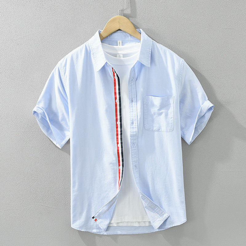 Vincent™ | Refined Stripe Short Sleeve Linen Shirt