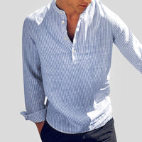 Simon™ – Striped Summer Henley Shirt