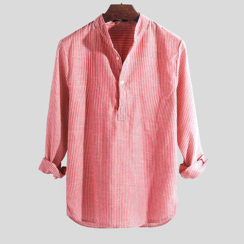 Simon™ – Striped Summer Henley Shirt