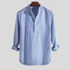 Simon™ – Striped Summer Henley Shirt