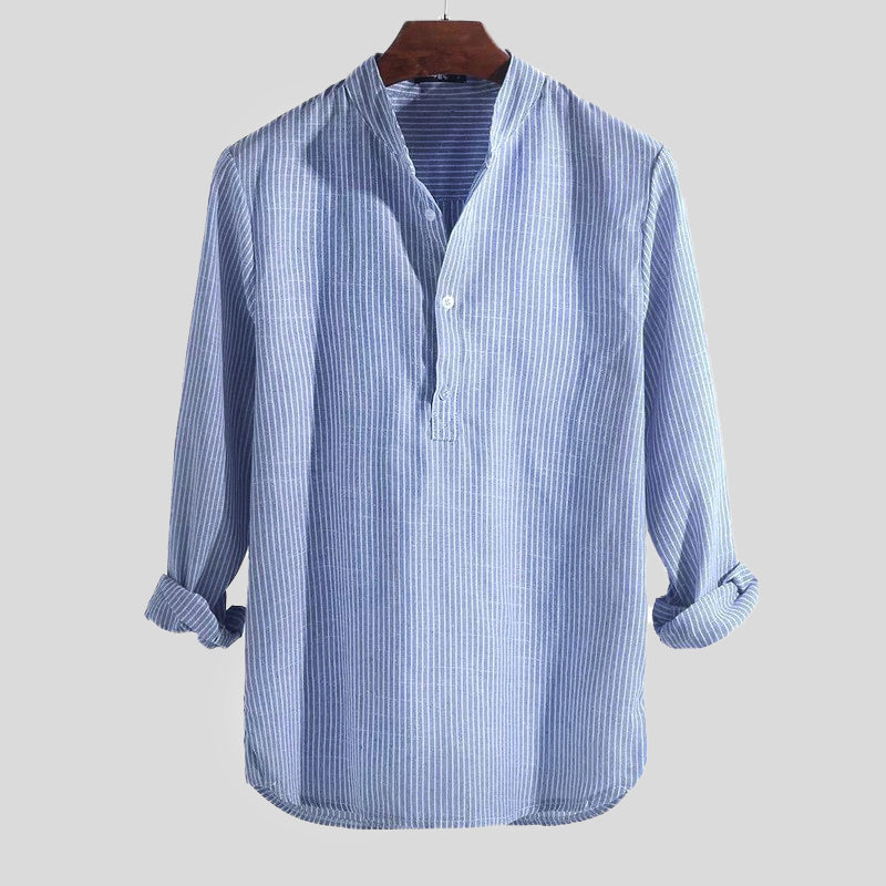 Simon™ – Striped Summer Henley Shirt