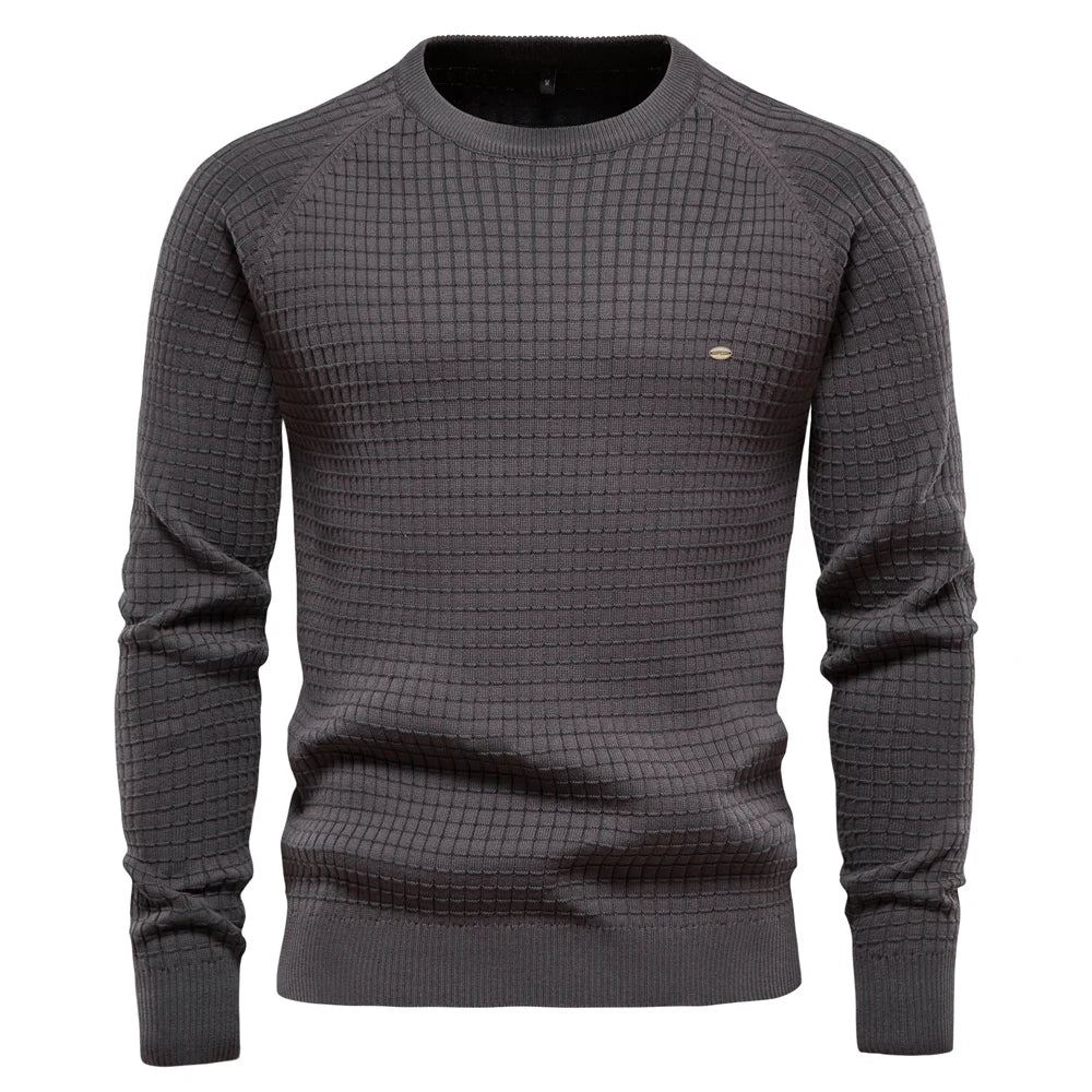 Xavier™ | Sweater with Grid Pattern