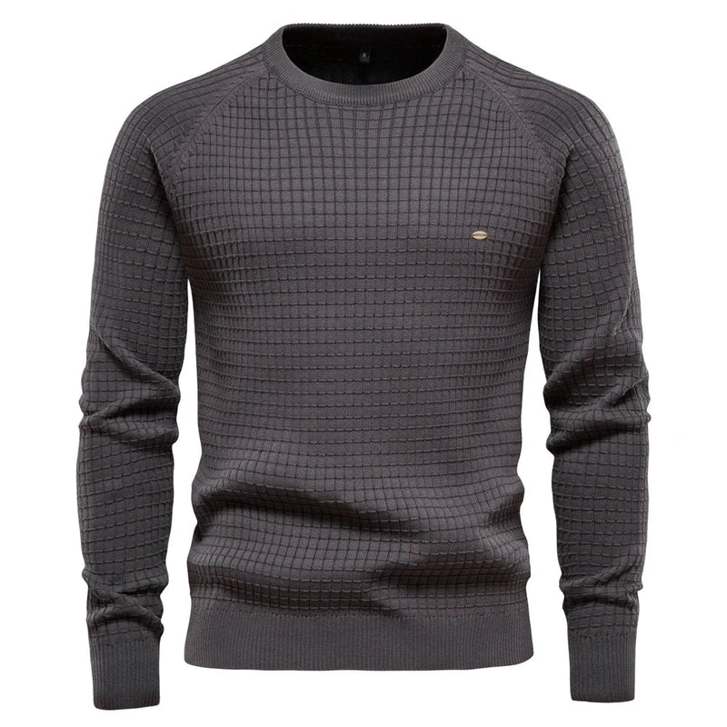 Xavier™ | Sweater with Grid Pattern