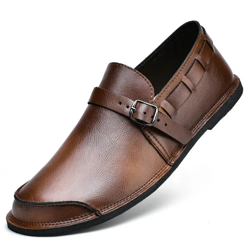 Glen™ | Buckled Leather Loafers