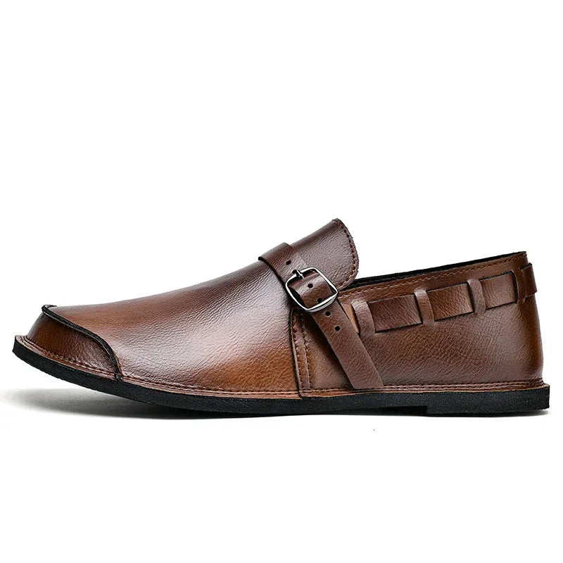 Glen™ | Buckled Leather Loafers