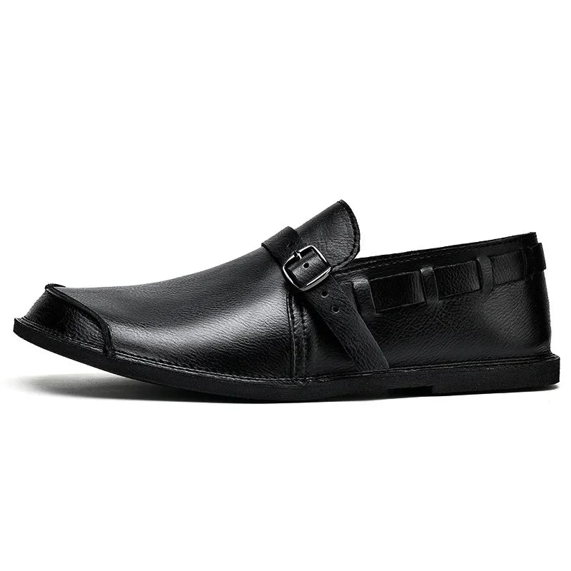 Glen™ | Buckled Leather Loafers
