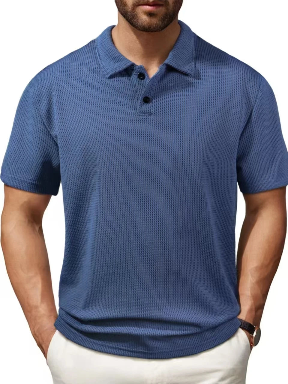 Stuart™ – Classic Textured Polo Shirt