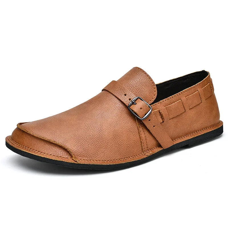 Glen™ | Buckled Leather Loafers