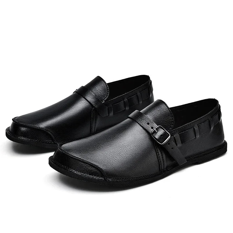 Glen™ | Buckled Leather Loafers