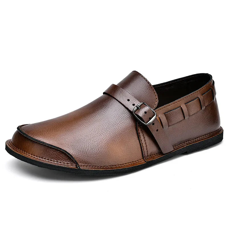 Glen™ | Buckled Leather Loafers