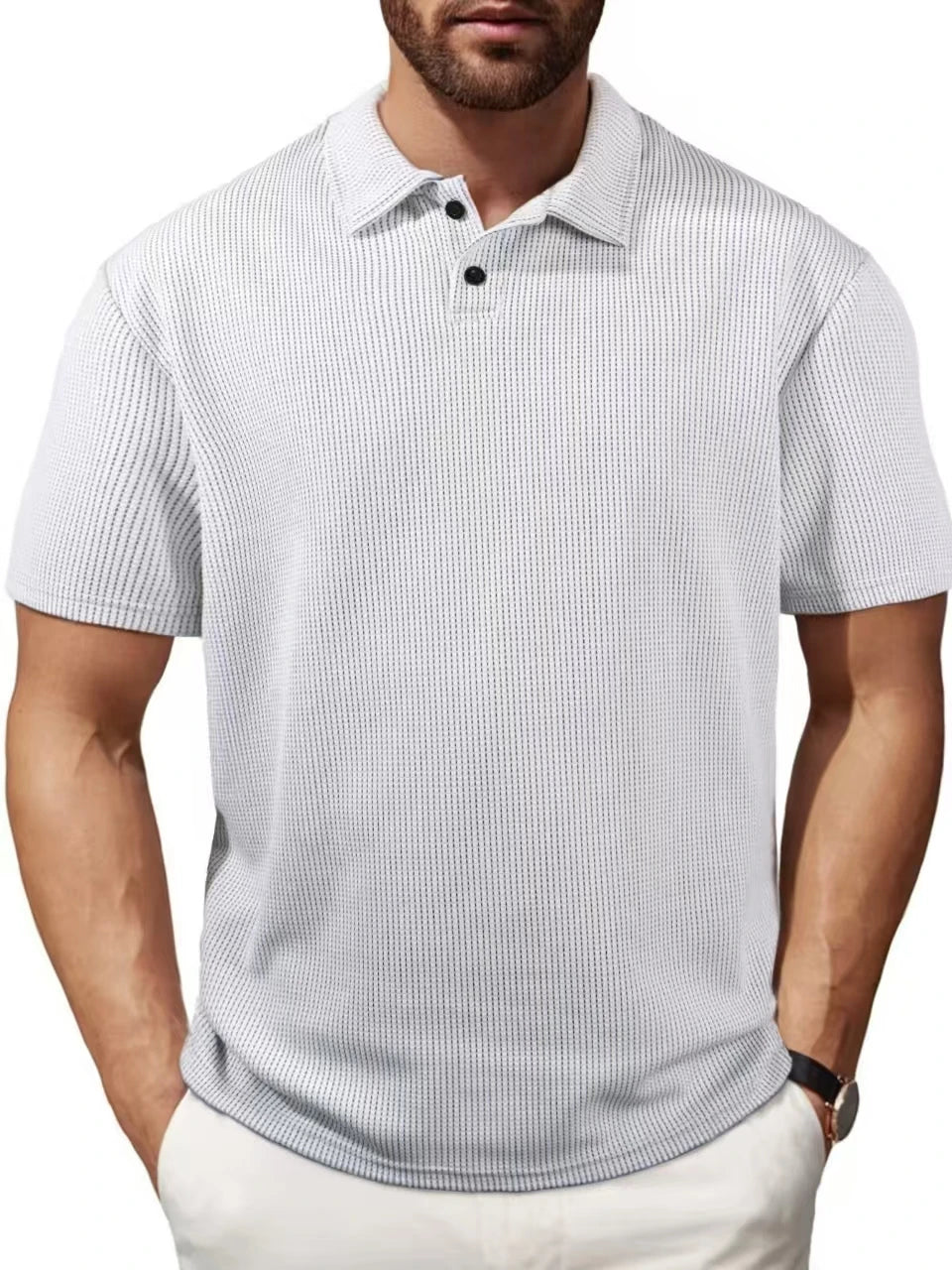 Stuart™ – Classic Textured Polo Shirt